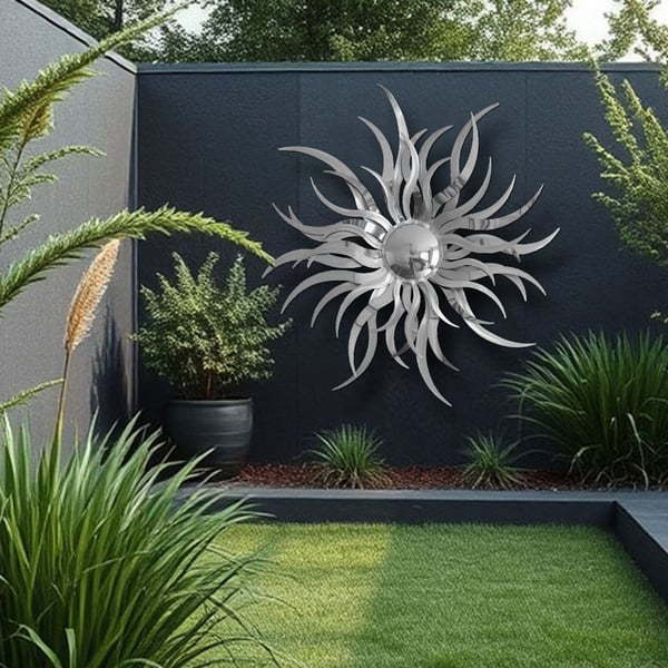 Large Contemporary Garden Wall Sculpture Feature