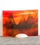 "Red Sky" -  A Fused Glass Picture - 9250 - Image 8