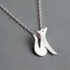 Edge of the woods tiny fox necklace