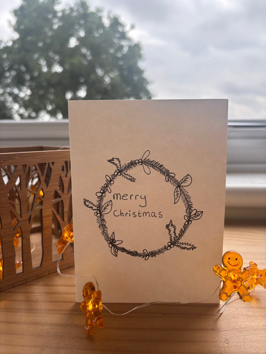 Christmas wreath card