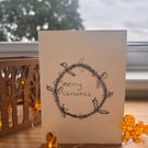 Christmas wreath card