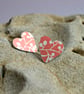 Autumn berry print heart studs - Image 2