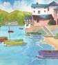 Fowey, Cornwall Original Watercolour, in 14 x 11 '' Mount - Image 1