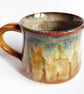 Blue and Brown Glazed Mug - Hand Thrown Stoneware Ceramic Mug  - Image 2