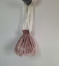 Pink Velvet drawstring pouch, Potli bag with tassel trim.  - Image 7
