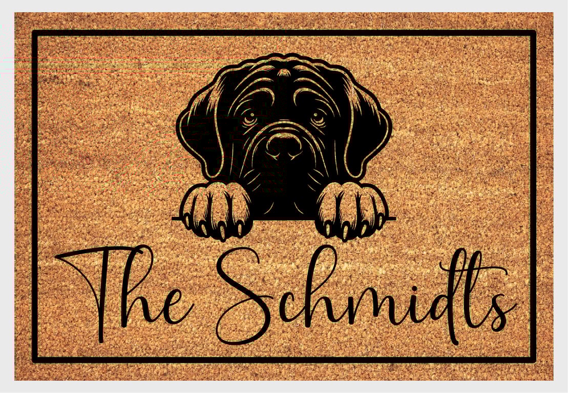 Neapolitan Mastiff Door Mat - Personalised Neapolitan Mastiff Welcome Mat