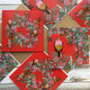 Christmas Cards, Robin Christmas Card Pack, Set of Christmas Greetings Cards