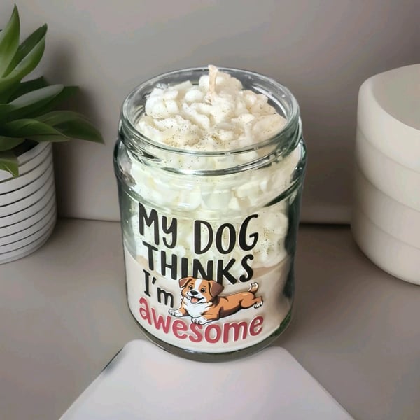 Handmade Dog Candles Whipped candle