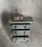 1:12 scale dolls house chest of drawers with tiny paper mache hedgehog - Image 4