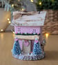 Handmade Wooden Christmas Decoration 'The Pink Cottage'  - Image 3