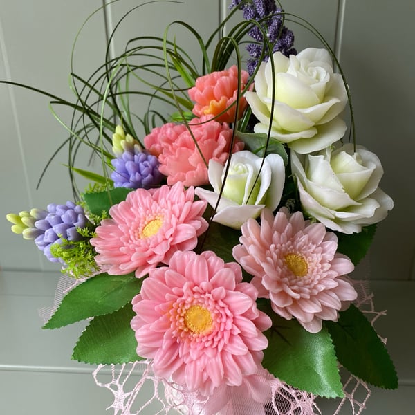 Luxury Vegan Soap Flowers Decoration: Anniversary, Wedding, Birthday Gift Idea