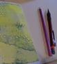 Hand made book with Coptic stitch binding and mixed papers (no 20) - Image 9