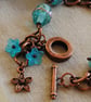 Turquoise & orange splash charm bracelet - Image 2