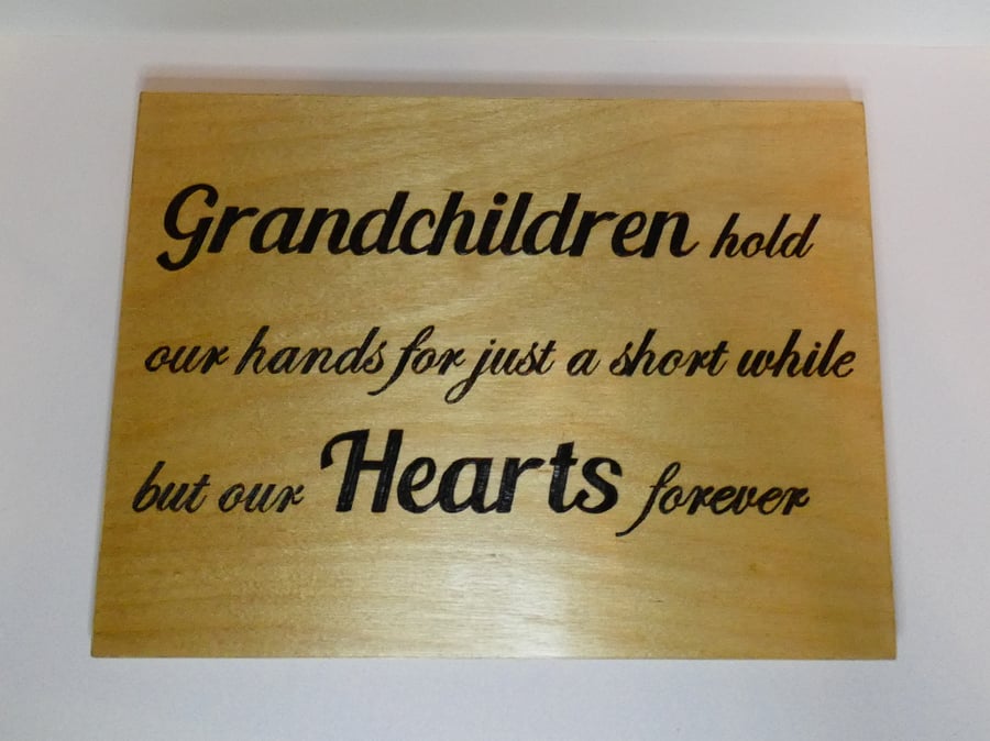 Rustic Wooden Grandchildren Sign