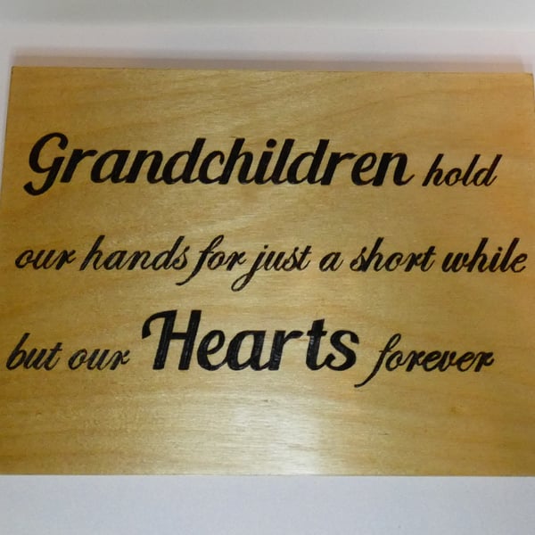 Rustic Wooden Grandchildren Sign