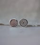 Silver Sunflower Stud Earrings - Image 4