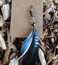 Unique feather earring  - "Bluejay" - (single ear) - Image 1