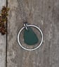 Sea Glass and Recycled Sterling Silver Necklace, Teal Green Scottish Sea Glass - Image 2