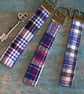 Handmade Key Ring Wristlet, Phone Chain Wristlet, Fabric Long Key Chain - Image 1
