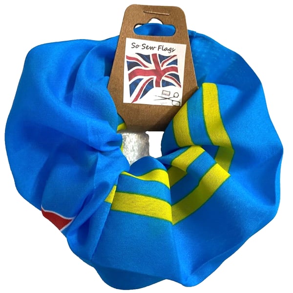 Aruba Flag Hair Scrunchie Scrunchies Accessory Band Elastic