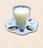 Hedgehog Candle Mat - Embroidered Woodland Home Decor