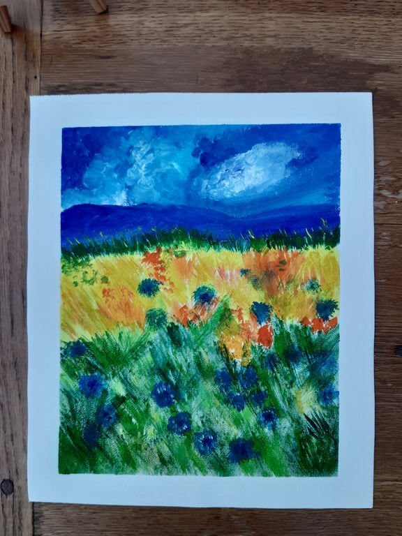  Painting   Bright cheerful   acrylic Fower collective 