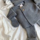 Hand Knitted Baby Boy's Complete "Coming Home" Matinee Set (newborn)