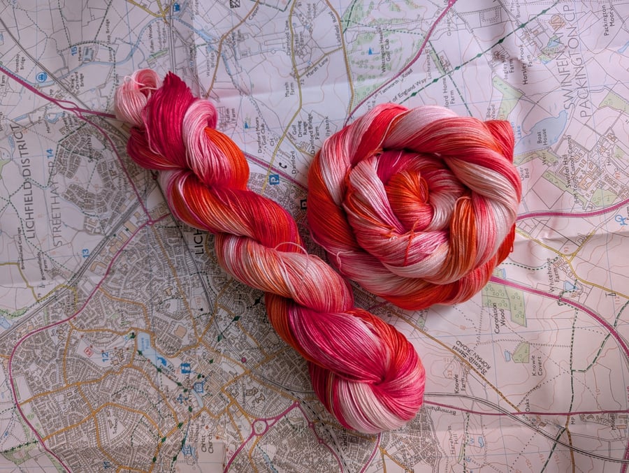 Peach melba :: cupro cotton :: 4 ply :: 100g