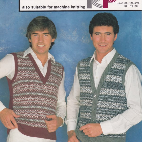 Vintage Paper Pattern 1836: Richard Poppleton, 2x Men’s Waistcoats