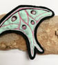 Moon moth brooch badge.  - Image 2