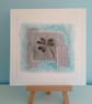 Textile Art with Hand Printed Clover Leaf  - Image 5