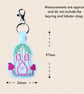 Fairy House Keyring - Embroidered Woodland Bag Charm - Image 5