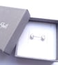 9ct Gold 6-8mm Grey Keshi Baroque Freshwater Pearl Studs - Image 2