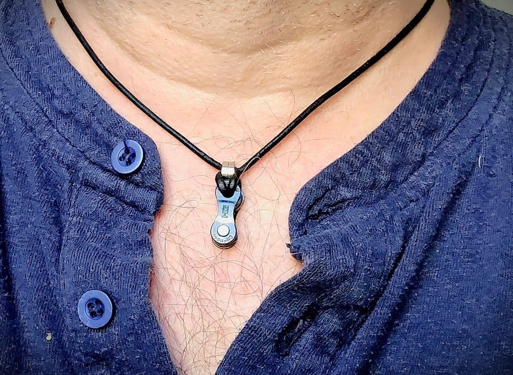 Single Link Bike Chain Necklace, Unisex, Gift for cyclists and mountain bikers