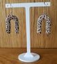Arch Shaped Drop Statement Earrings in a Leopard Print Design - Image 3