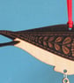 Hanging Wooden Oyster Catcher Decoration - Etched and Hand Painted  - Image 3