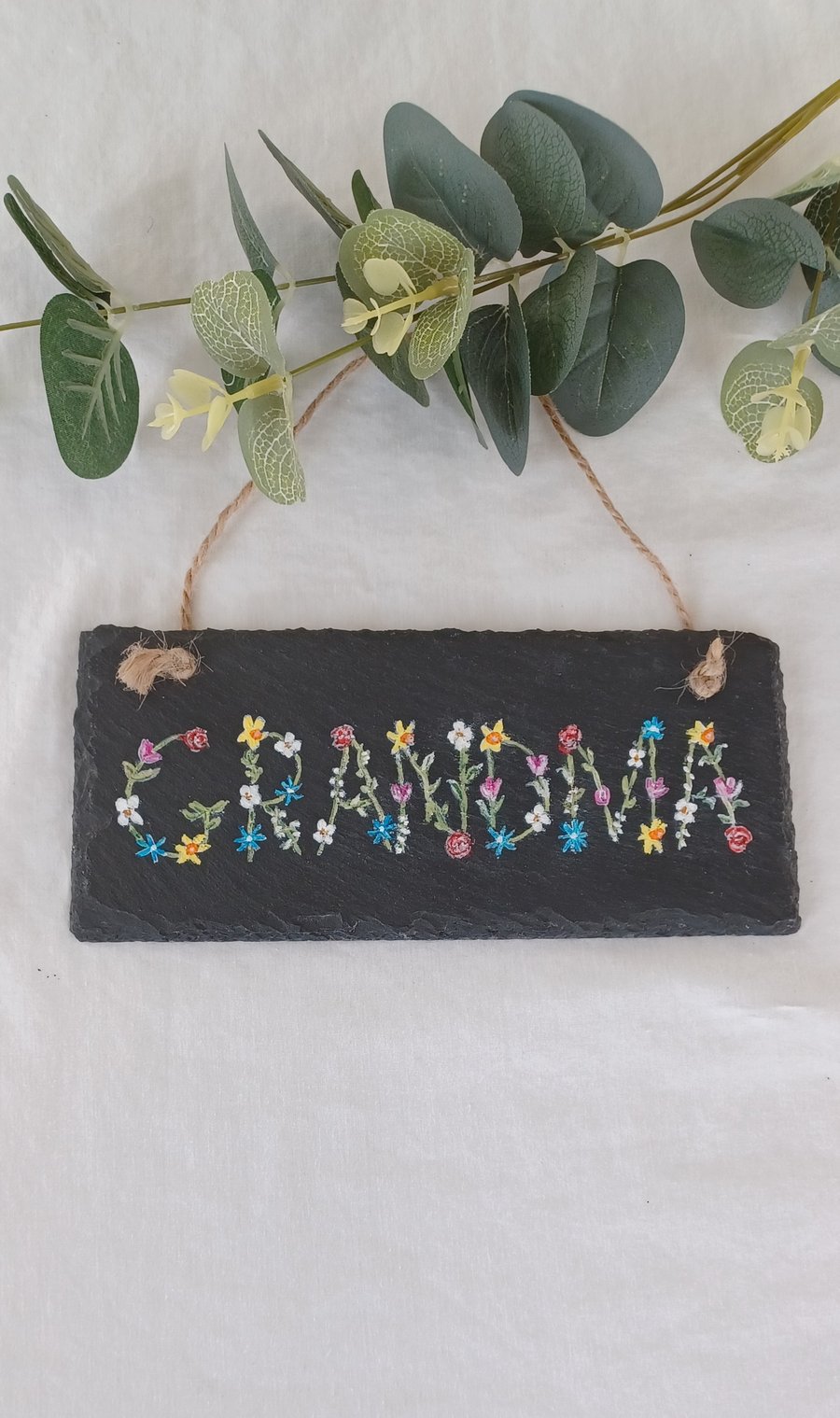 Hand-painted rectangle slate
