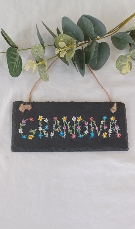 Hand-painted rectangle slate