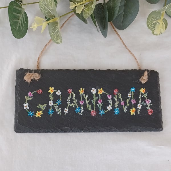 Hand-painted rectangle slate