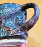 Pottery tree mug finished in blue and brown bark colour glazes - Image 5