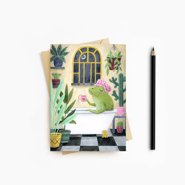Frog Card - Blank Card - Greeting Card