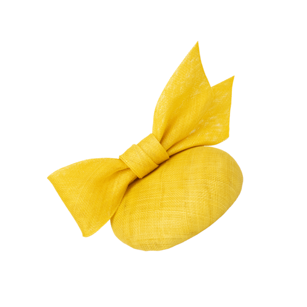 Yellow Bow Cocktail Occasion Hat