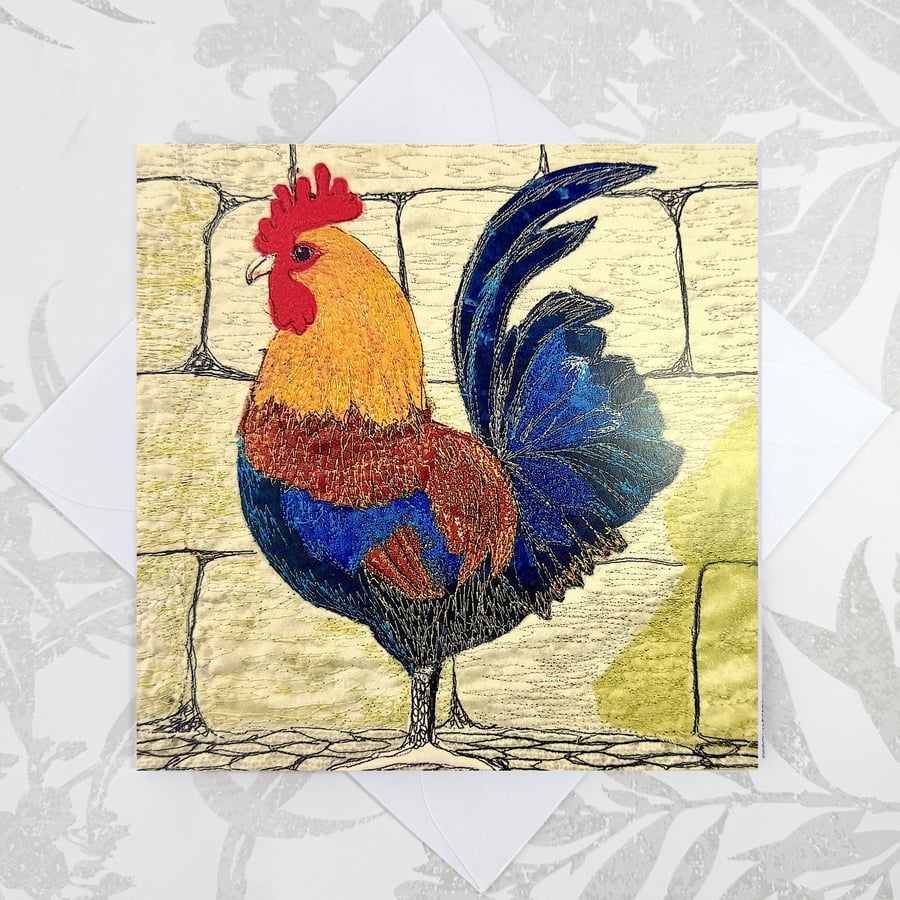 Chicken birthday card - birthday easter rooster