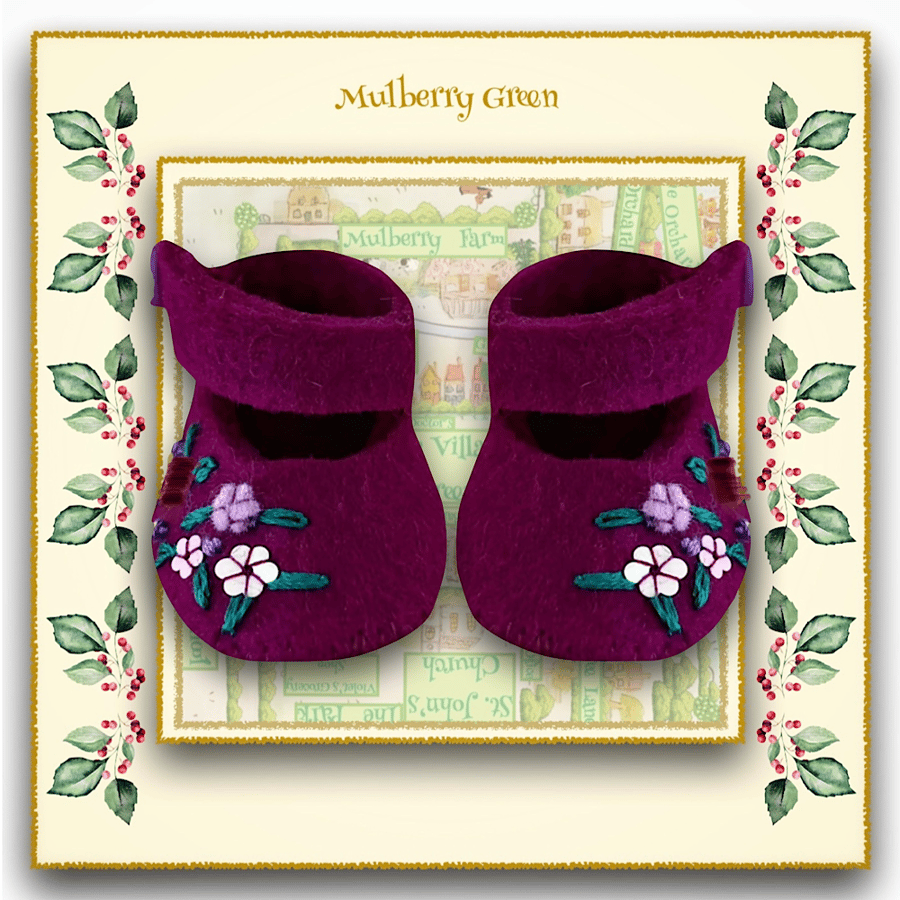 Magenta Embroidered Shoes