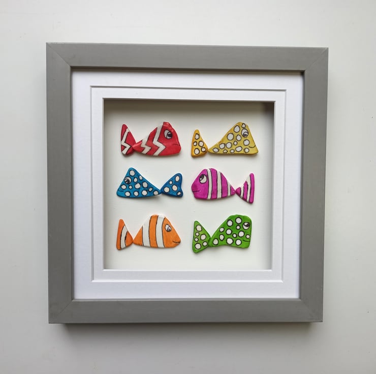 Colourful Sea Pottery Fish, Bathroom Wall Decor... Folksy