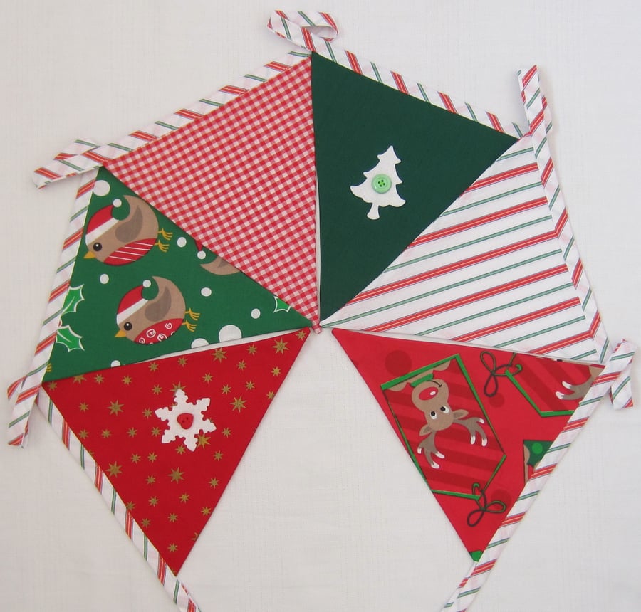 SALE Christmas Robin and Deer Bunting