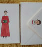 Greetings card with original choir boy design - Image 5