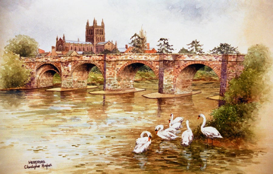 Hereford . Signed Special Edition Print 