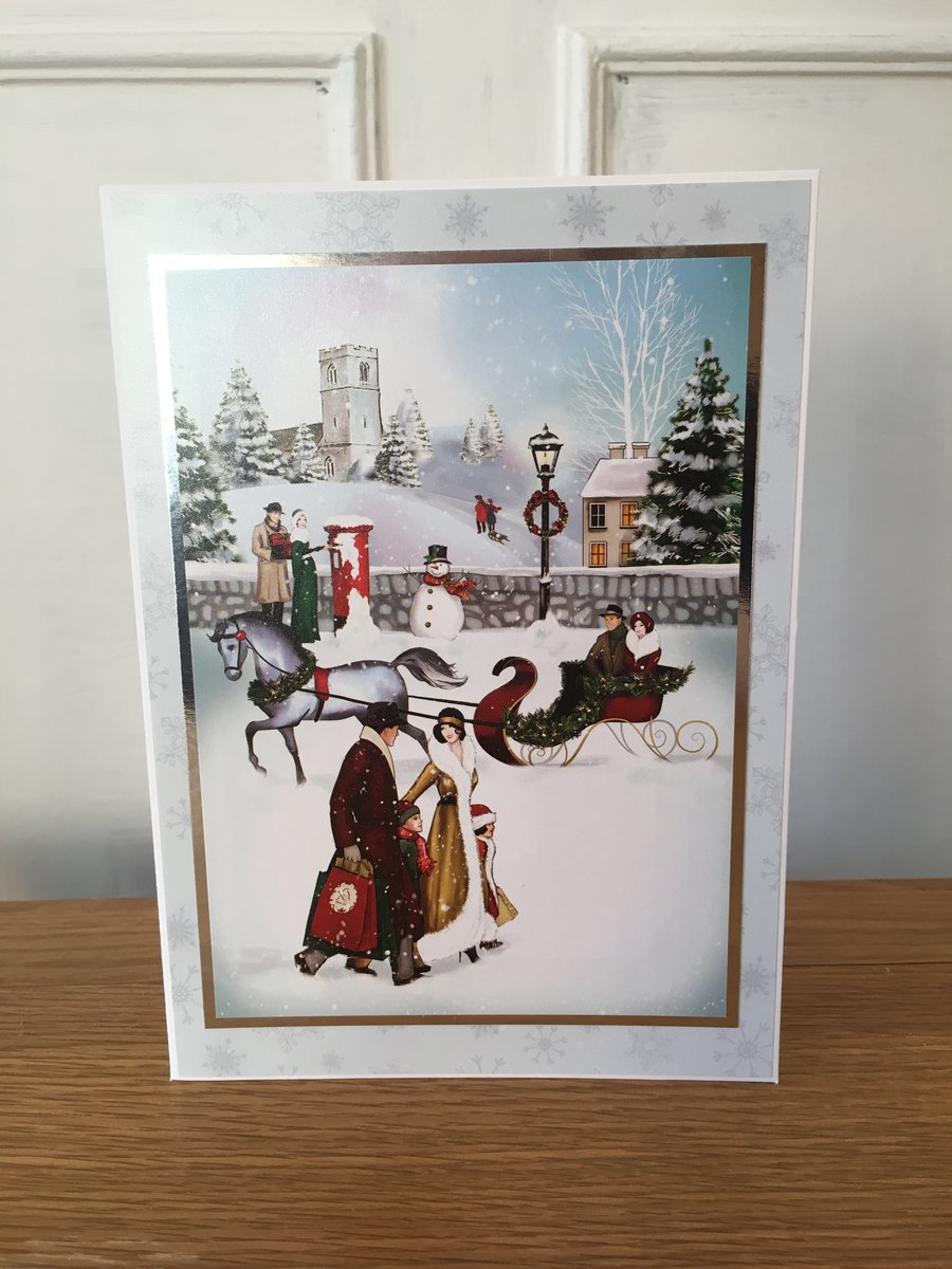 Art Deco Christmas Card