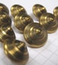 10 Small Brass Cone Shank Buttons